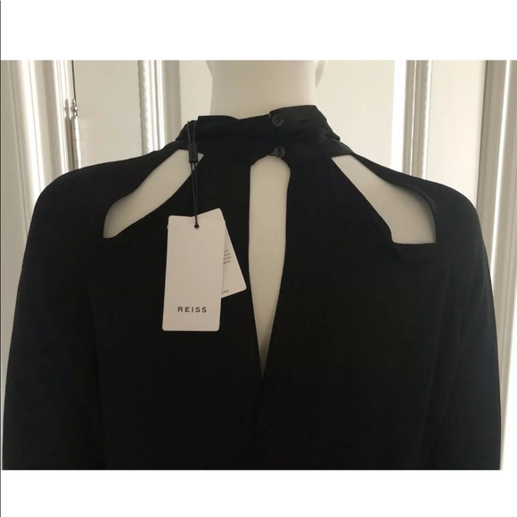 NWT REISS BLACK BLOUSE, ORIGINALLY $240 - Picture 2 of 5